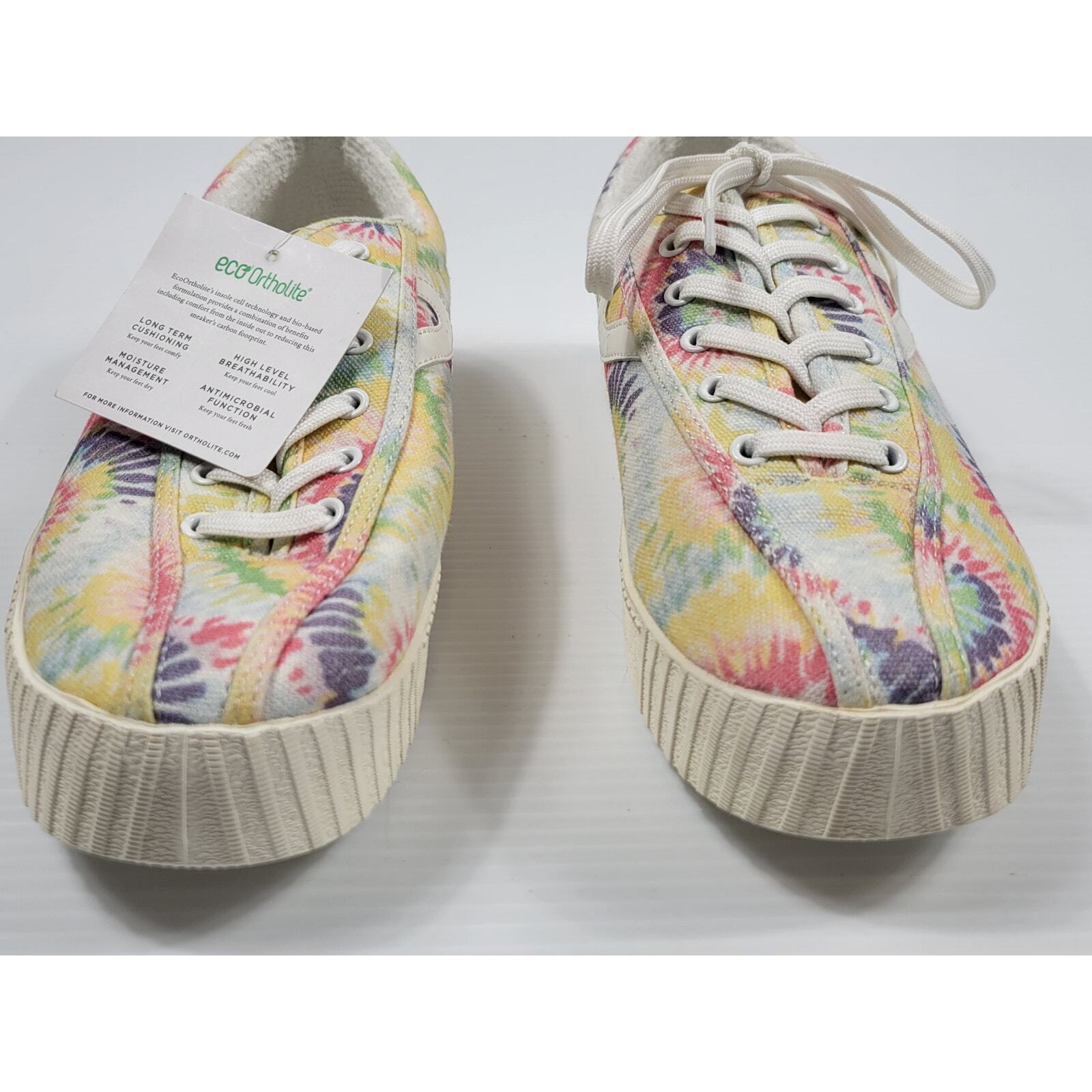 NWT Tretorn Eco Ortholite Orthopedic Tie Dye Hippie Low Top Sneakers Womens 9.5