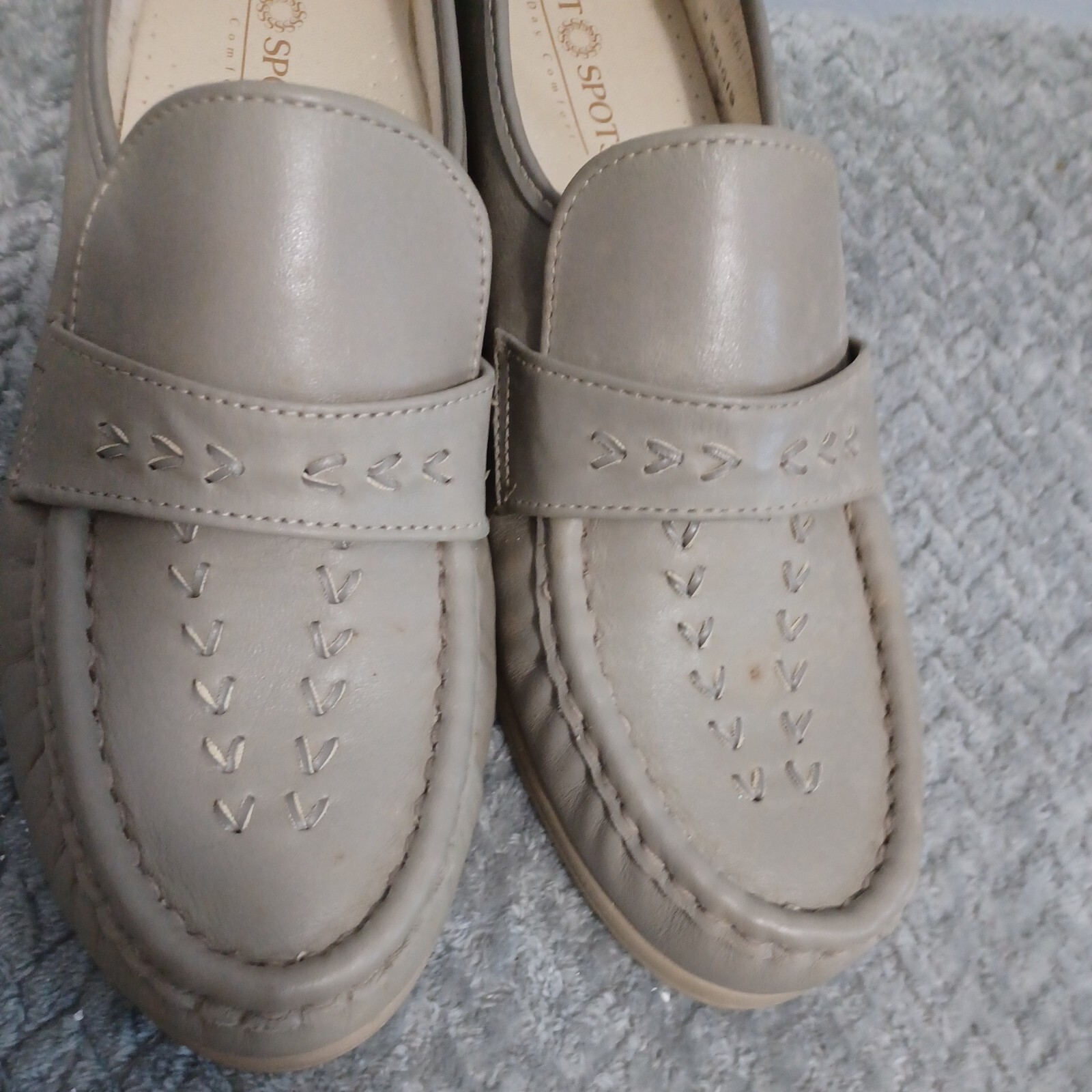 Women’s Softspots VENUS LITE Slip On Leather Comfort Shoes Taupe 10M New