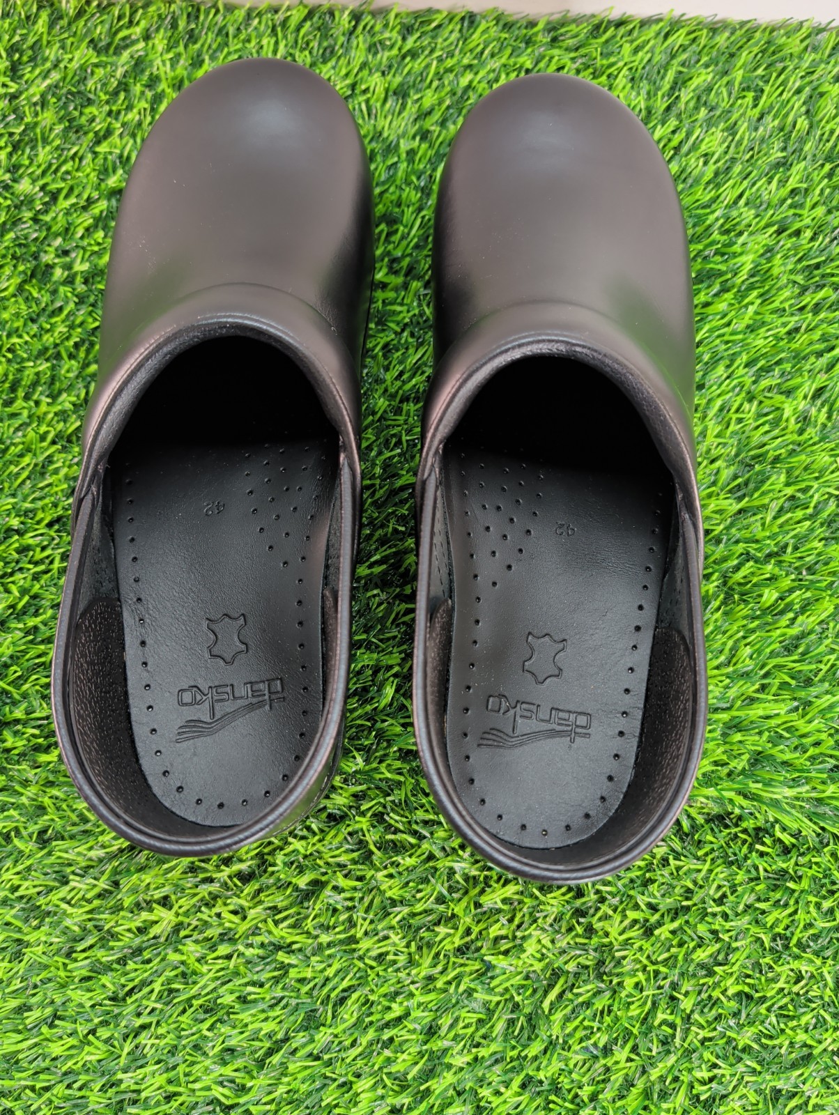 Dansko Balance Man Woven Leather Clogs EU Size 42 US 8.5 – 9 Black