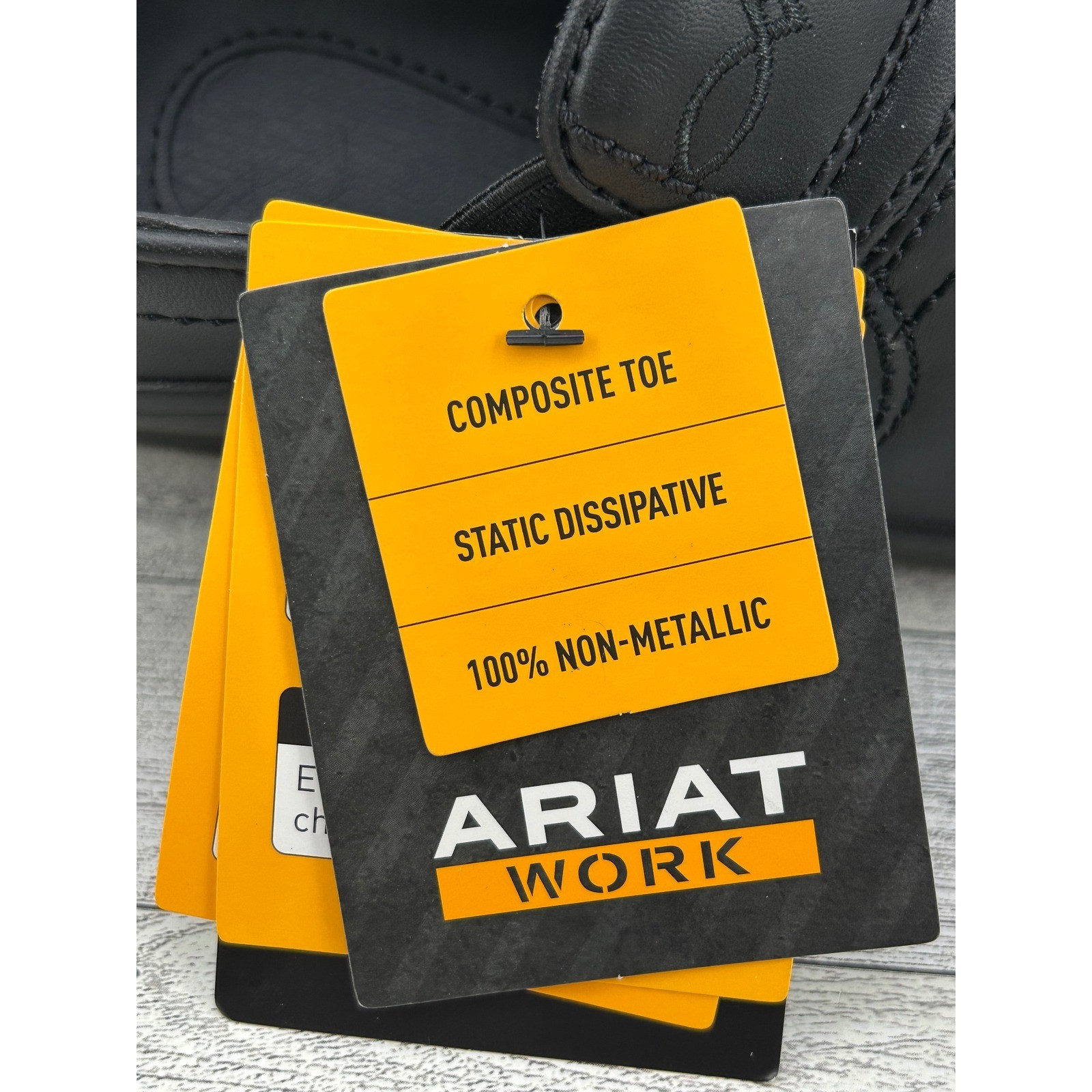 Ariat Safety Clog Women SD Composite Toe Black Leather Work Shoes 10011976 8.5C