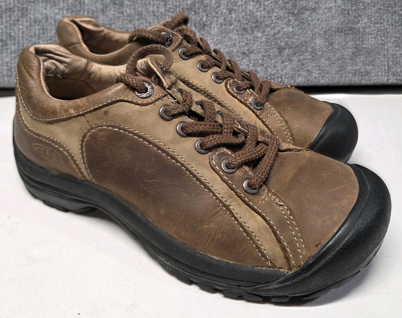 Keen Presidio Shoes Women’s 7 Brown Leather Comfort Walking Hiking Sneakers