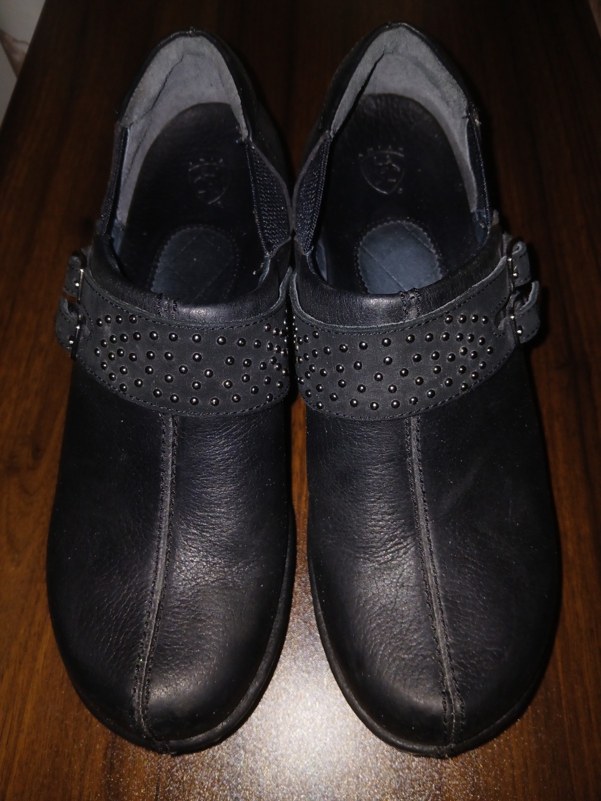 Ariat Shelia Clogs Black Leather Studded Western Casual Y2K SIZE 9B