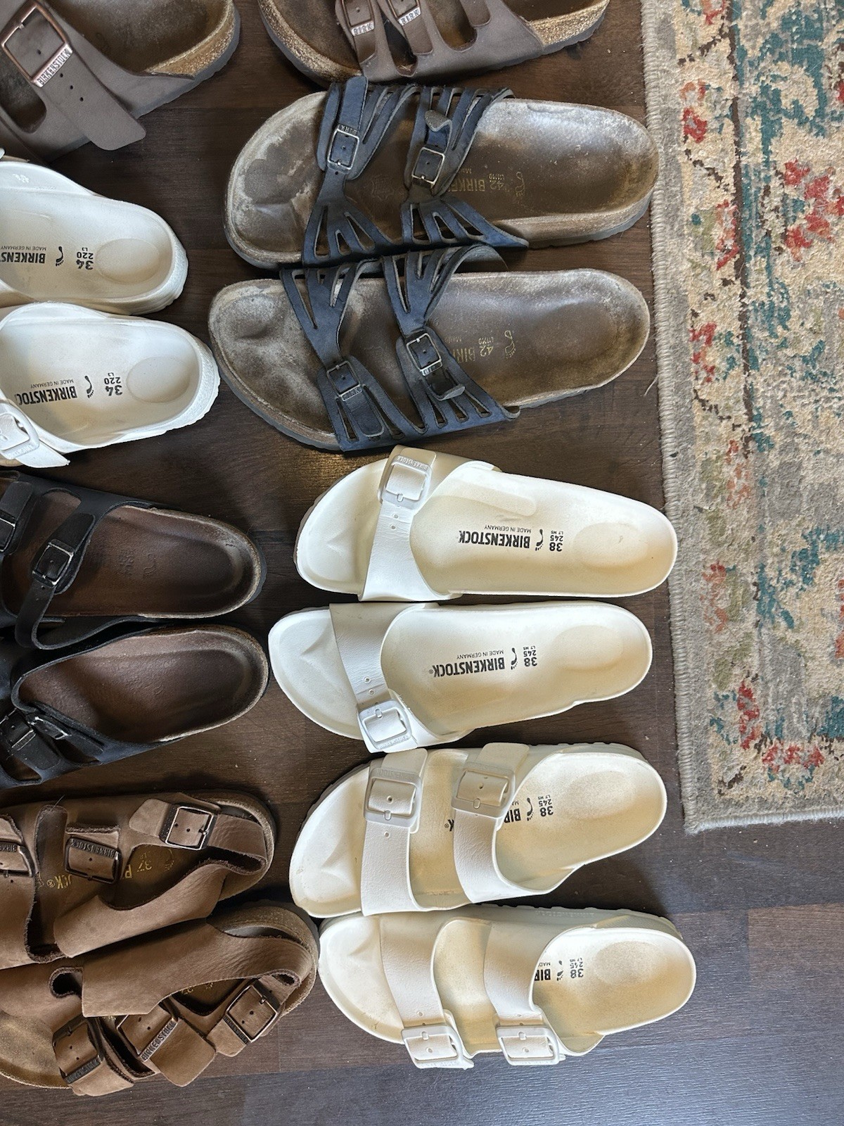 Birkenstock Sandals Wholesale Collection LOT of 17 USED Rehab Distressed Resale