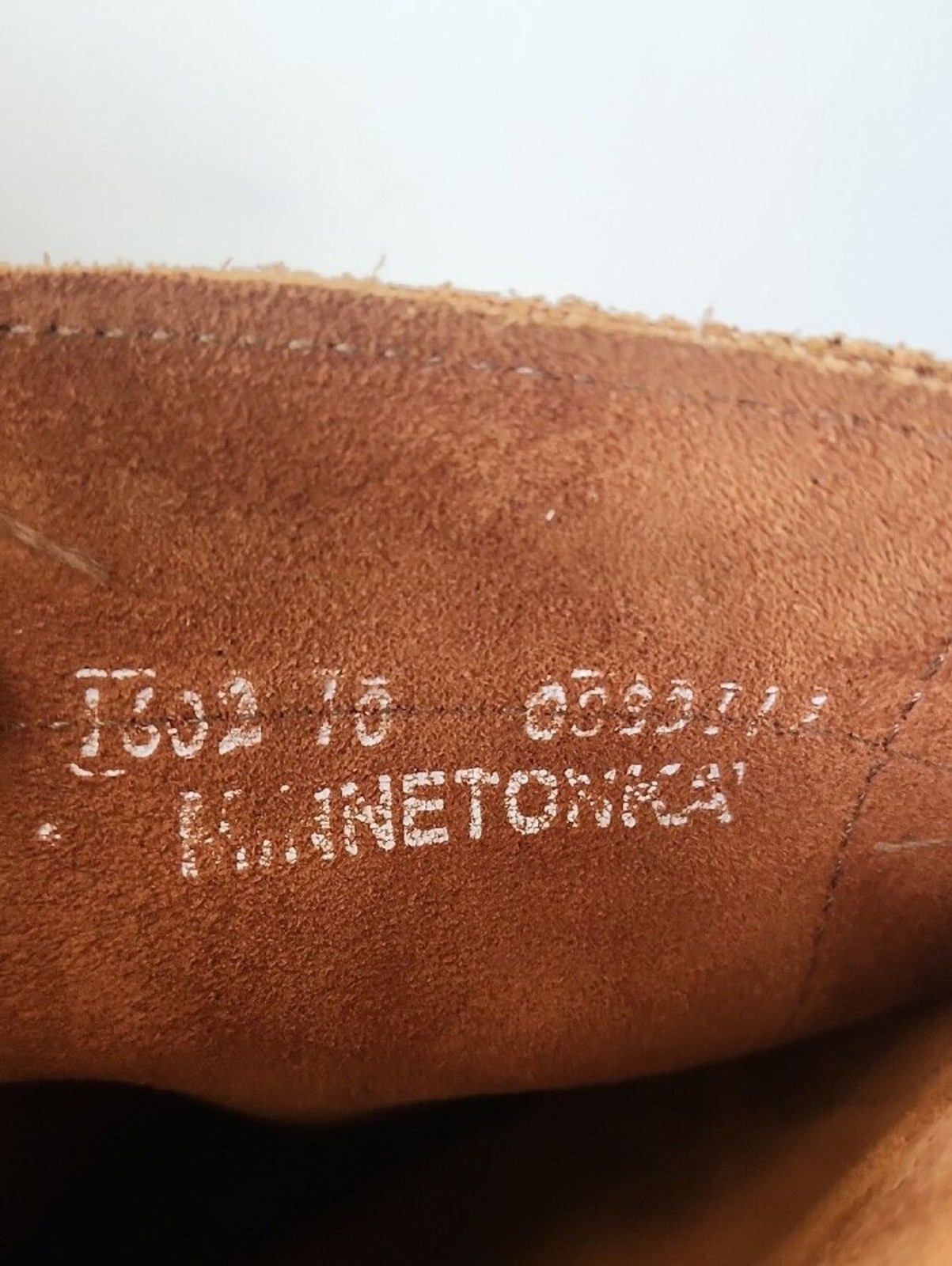 Vintage Minnetonka Suede Mid-Calf Moccasin Boots – Braided Studded Collar Sz 10