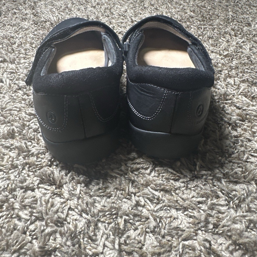 Anodyne NO. 19 Women’s 8W Black Leather Mary Jane Comfort Shoes Hook & Loop
