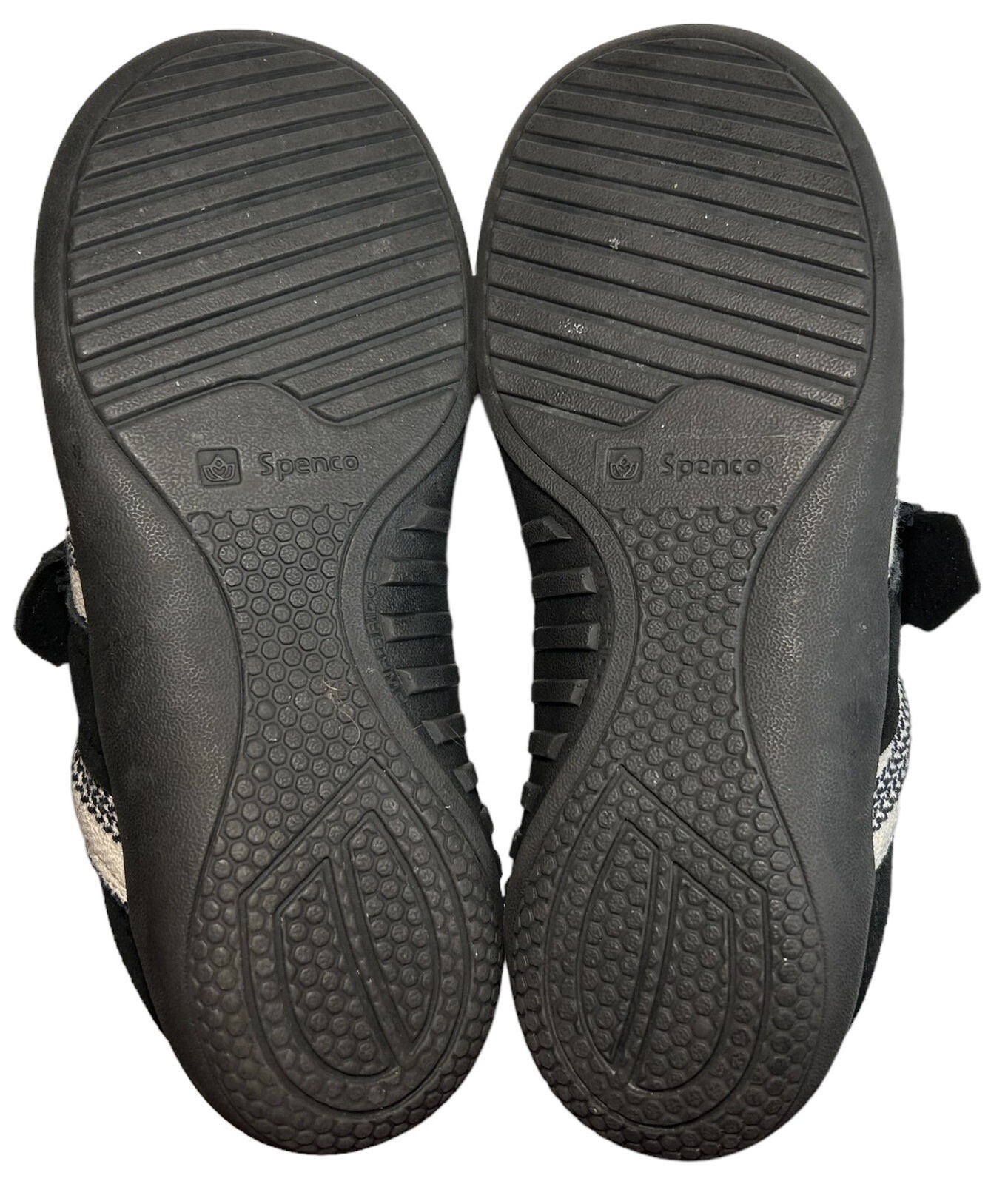 SPENCO Aria Clog SIZE 8.5 Slip On Mule Black Ivory Stripe Slide Shoe Comfort