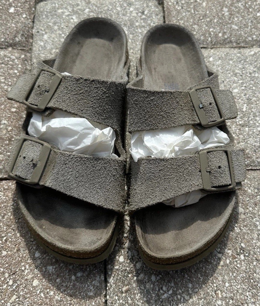 Birkenstock Arizona Birkibuc Brown Leather Sandals 38 US 7/7.5 Women- 5/5.5 Men