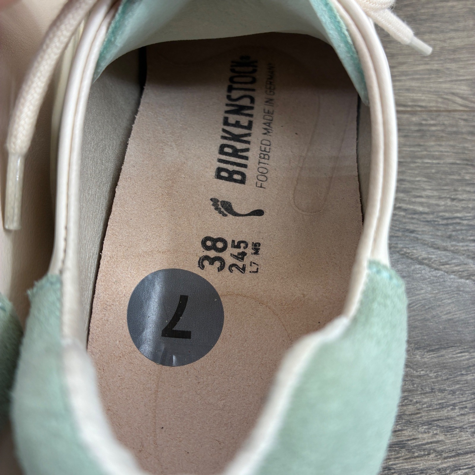 Birkenstock Bend Low Decon Pop Sneakers Women 38 Eggshell Mint Leather Suede
