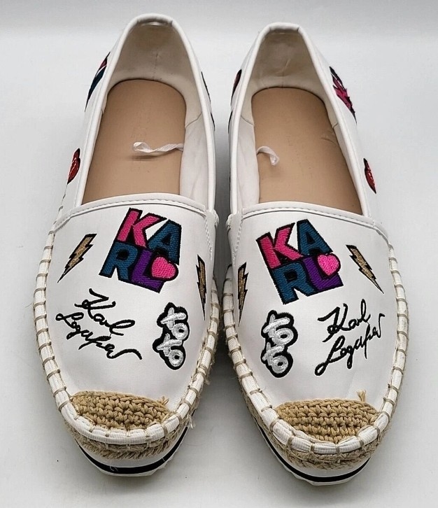 NEW Karl Lagerfeld Paris Women’s Bina Patch Slip On Shoes Size US 7 *FAST SHIP*