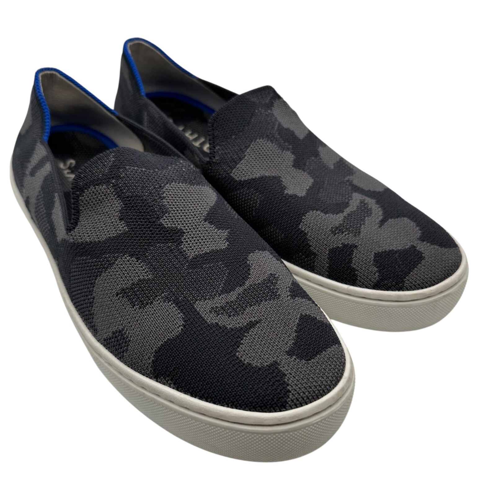 Rothy’s Original Sneakers Womens Size 7.5 The City Slip On Camo Fly Knit Comfort