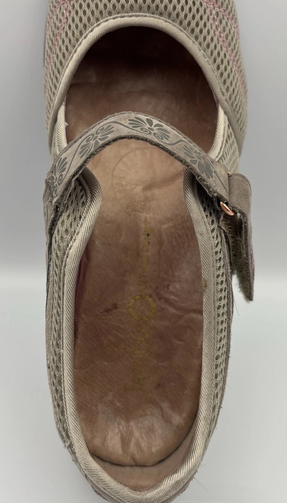 JAMBU Cascade Taupe Leather Mesh Shoes Mary Jane Terra Design Walk Womens Sz 8.5