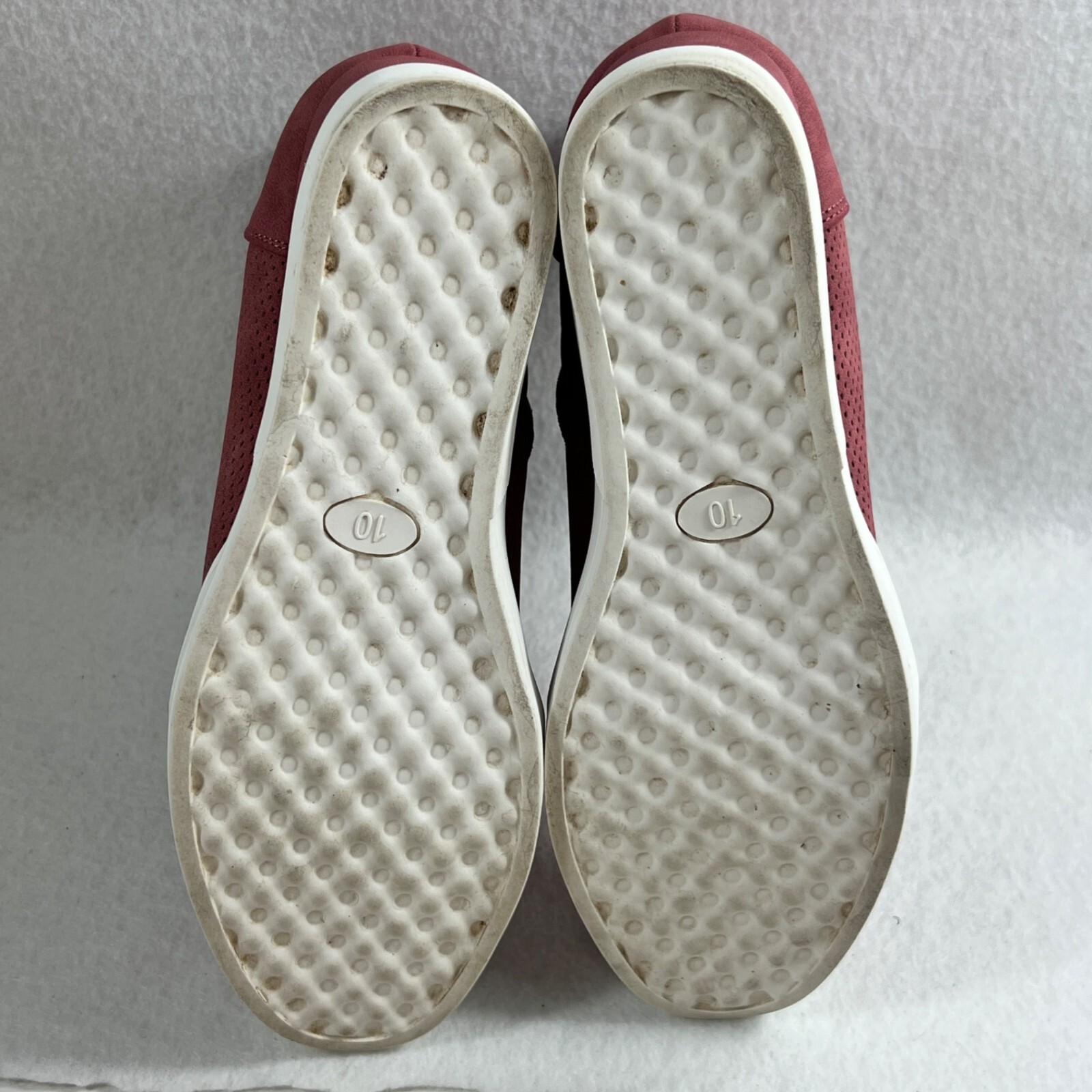 Journee Collection Womens Red Perforated Wedge Slip-on Sneakers Size 10
