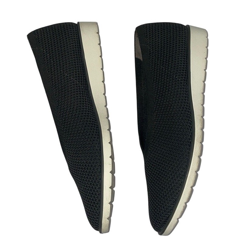 Eileen Fisher Heaven Shoes Women Sz 9.5 Charcoal Gray Knit Comfort Wedge Loafers