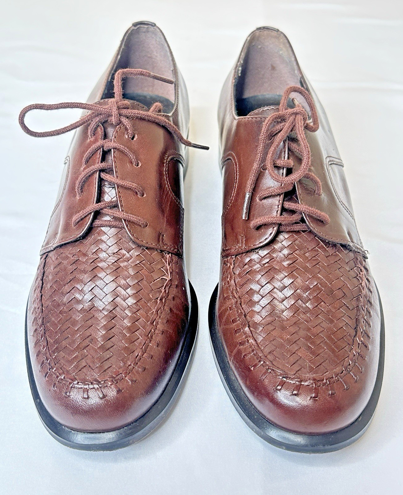 Danelle FLANDERS Brown Leather Dress Shoes Women’s Size 6M Man Made Sole Brazil