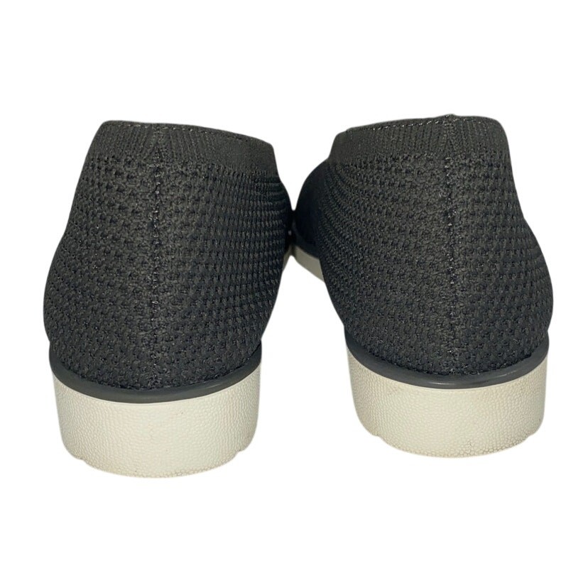 Eileen Fisher Heaven Shoes Women Sz 9.5 Charcoal Gray Knit Comfort Wedge Loafers