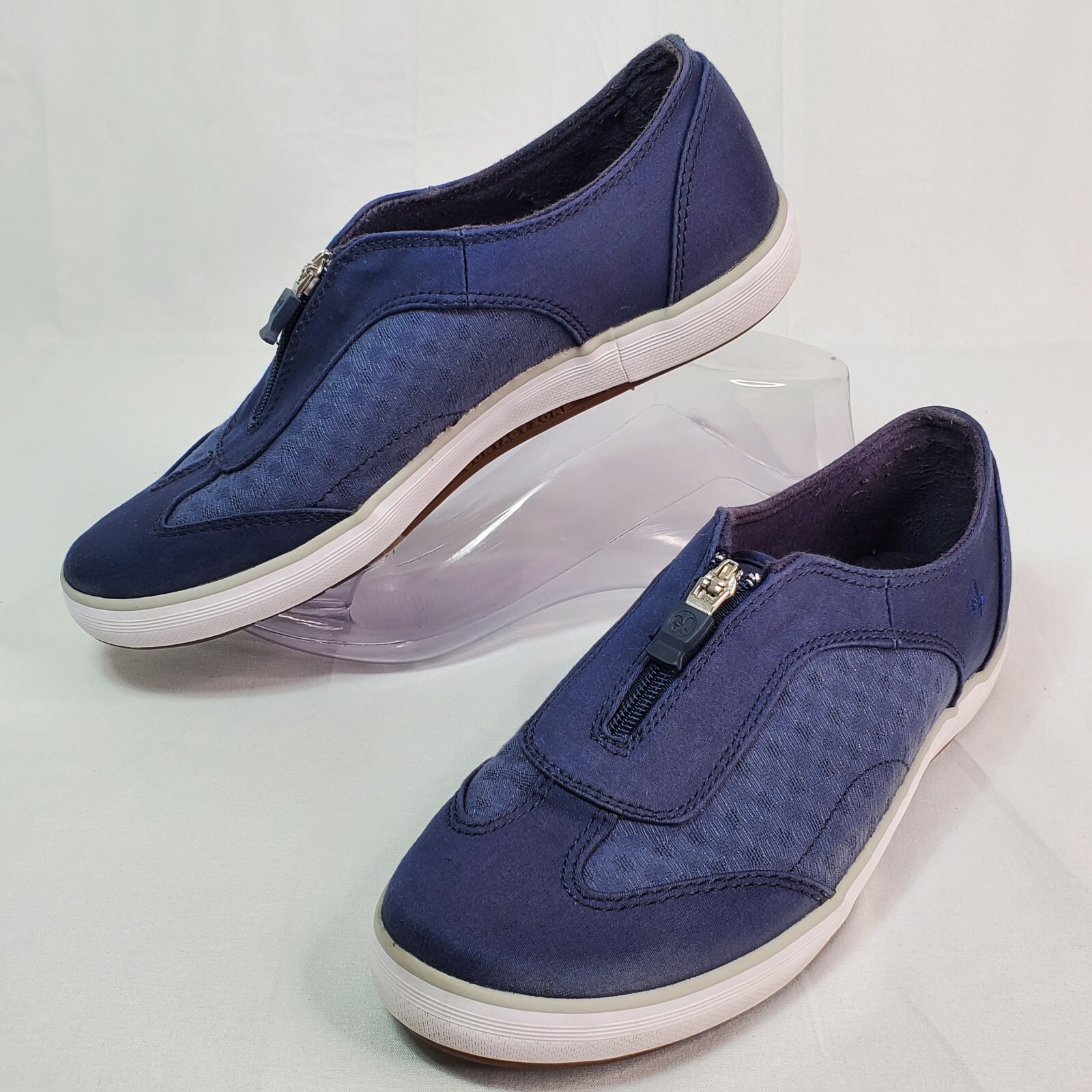 Grasshoppers Womens Size 6M Blue Zipper Logo Comfort Shoes EF50048