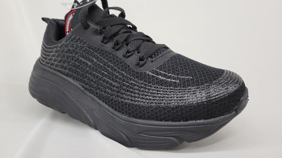 Slip Resistant Work Women Shoes Wide Mesh Black Cushion Extended MayTall 2600