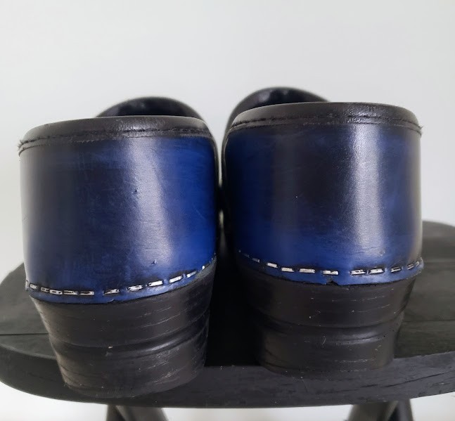 Sanita The Original Danish Womens Clog Slip-on Shoes Navy Black Size 38 US-7.5