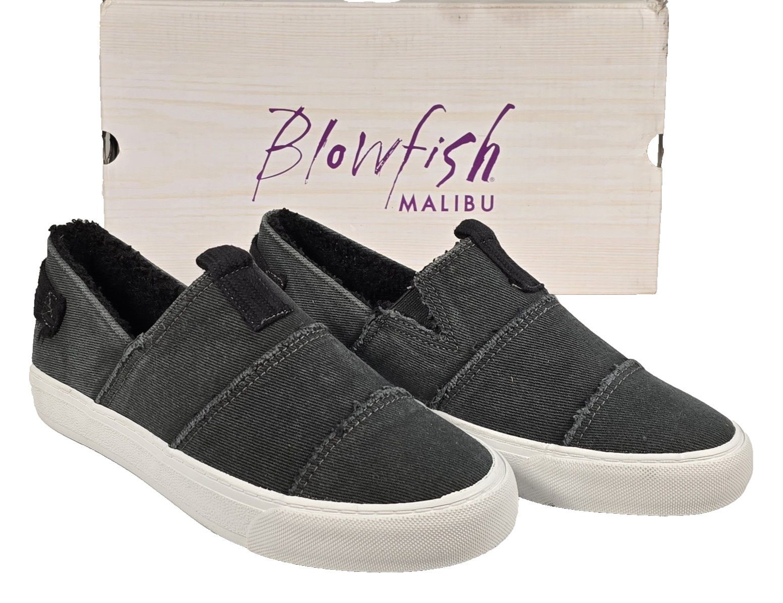 Blowfish Malibu URO SHR Black Hipster/Smoked Twill Women’s Sneakers Size 7.5