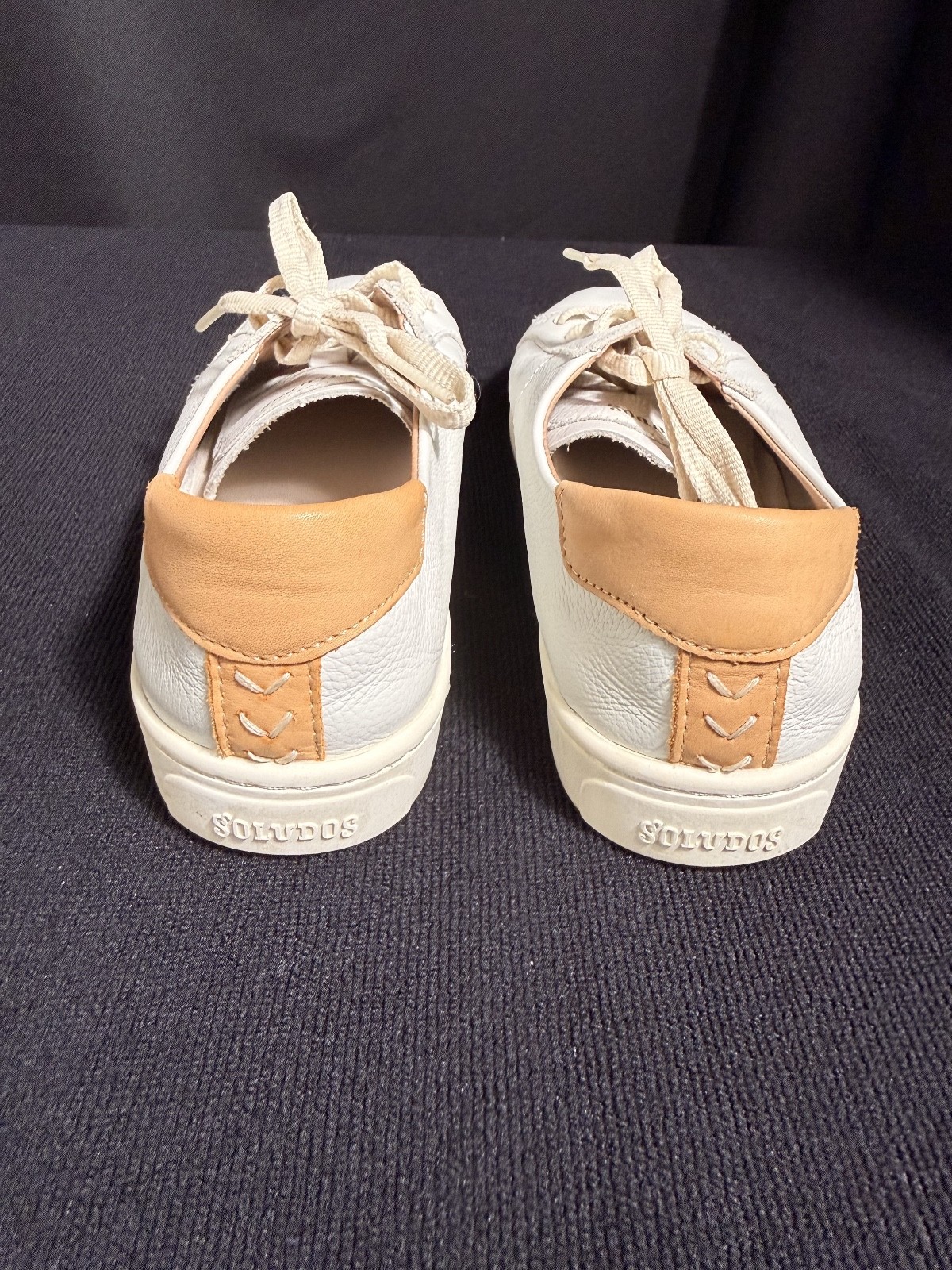 Soludos Oasis White Leather Sneakers Women’s Sz 10 EU 40.5 Ibiza Shoes