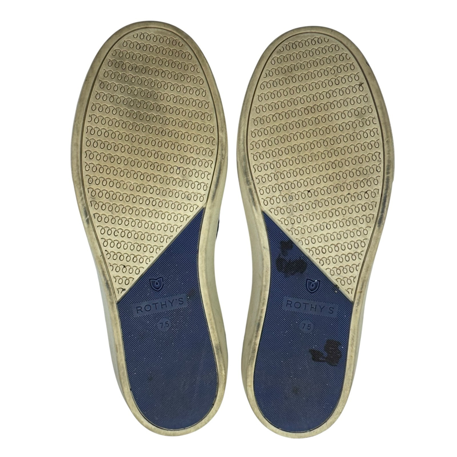 Rothy’s Animal Print Slip-On Sneakers Blue Spotted Women’s Size 7.5 US 38 EU