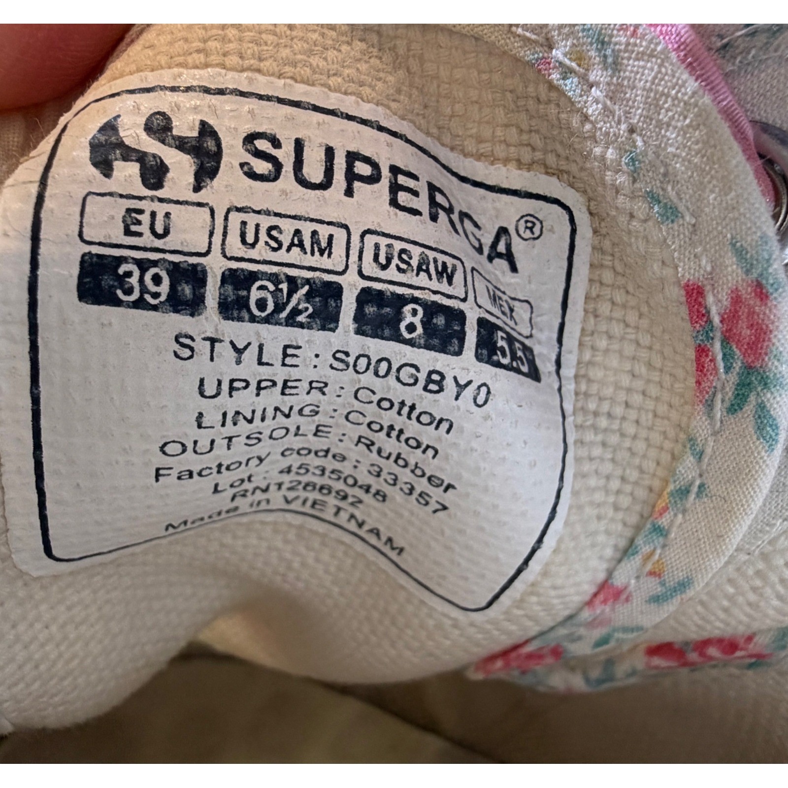 LoveShackFancy x Superga Floral Coquette Cottagecore Ribbon Sneakers US 8
