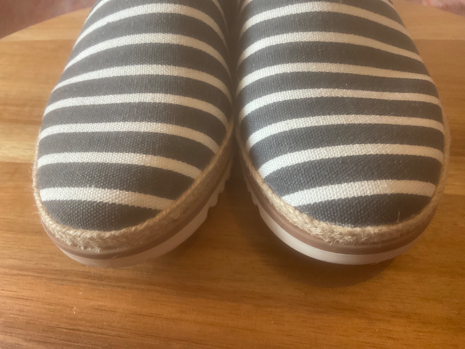 Clarks Collection Leather or Suede Slip-Ons Serena Paige Navy Stripe 8M