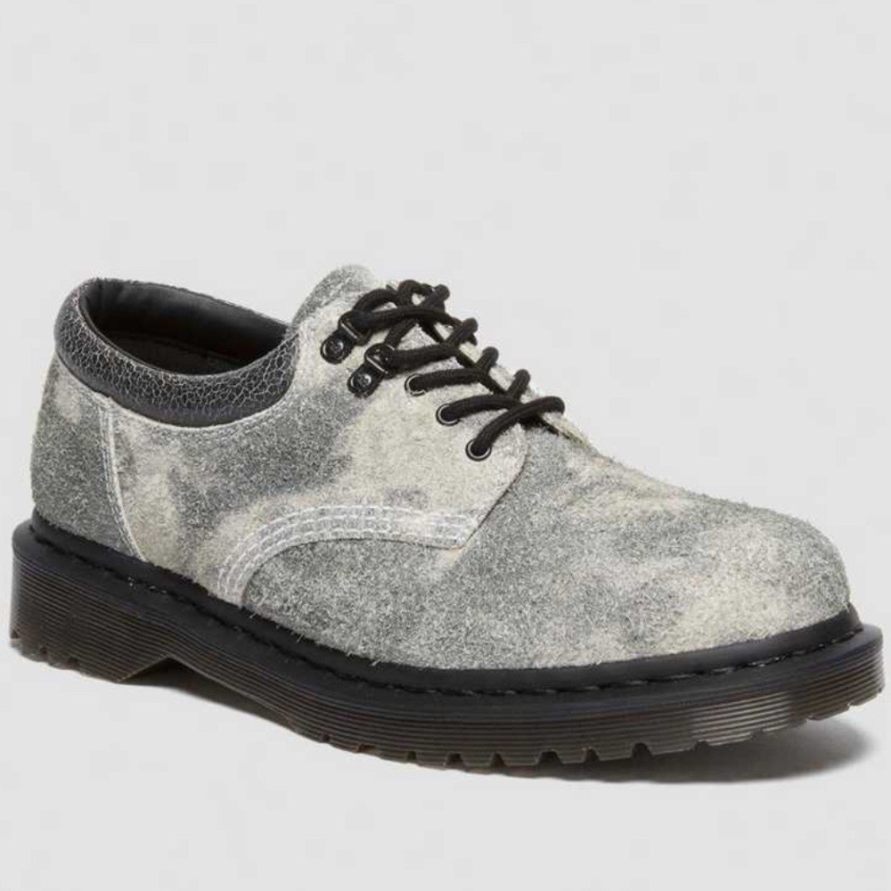 Doc Dr Martens 8053 Stonewashed Hairy Suede Casual Oxford Shoe $160 Womens 7 NEW