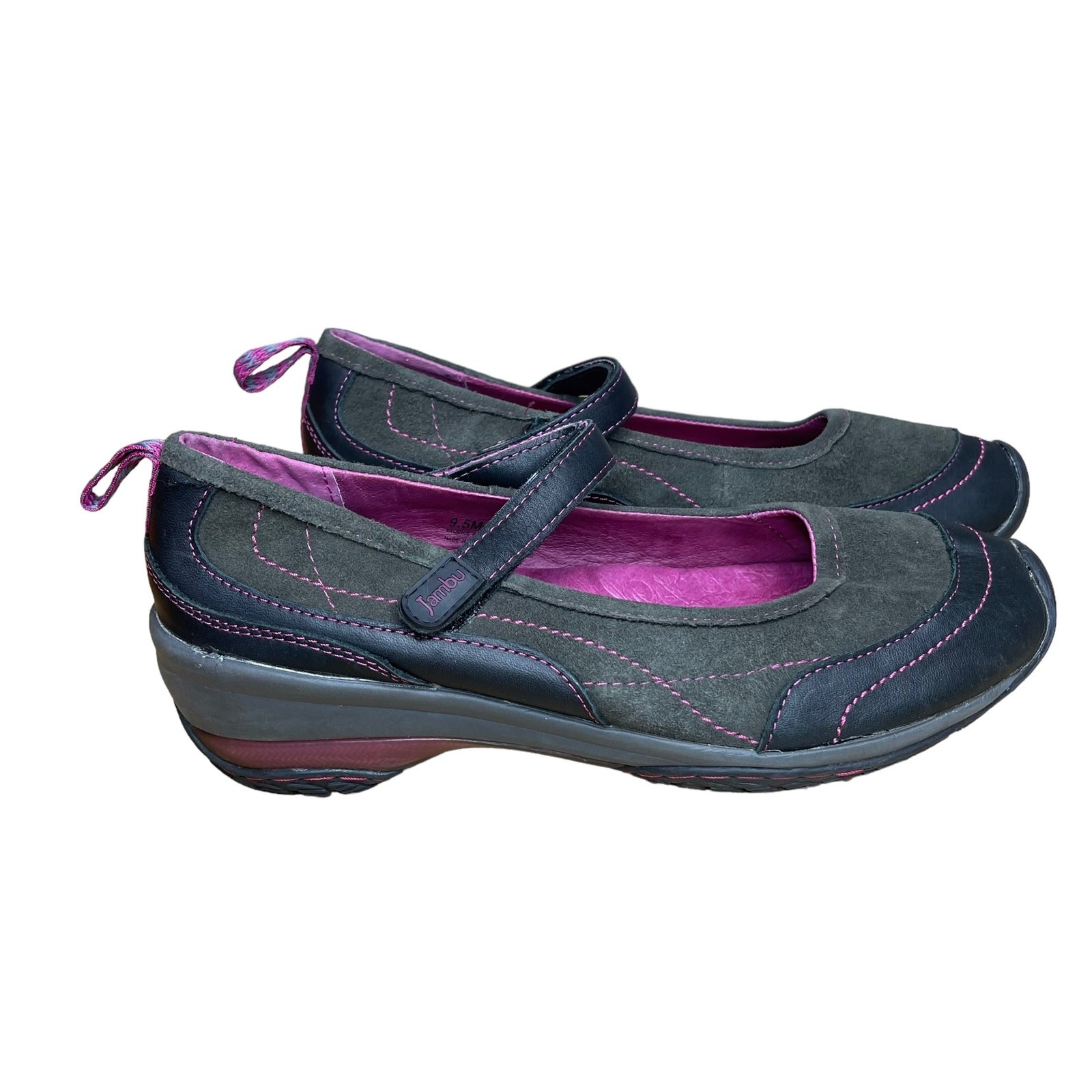 Jambu Formosa Womens 9.5 M Shoes Black Casual All Terra Design Wedge Adjustable