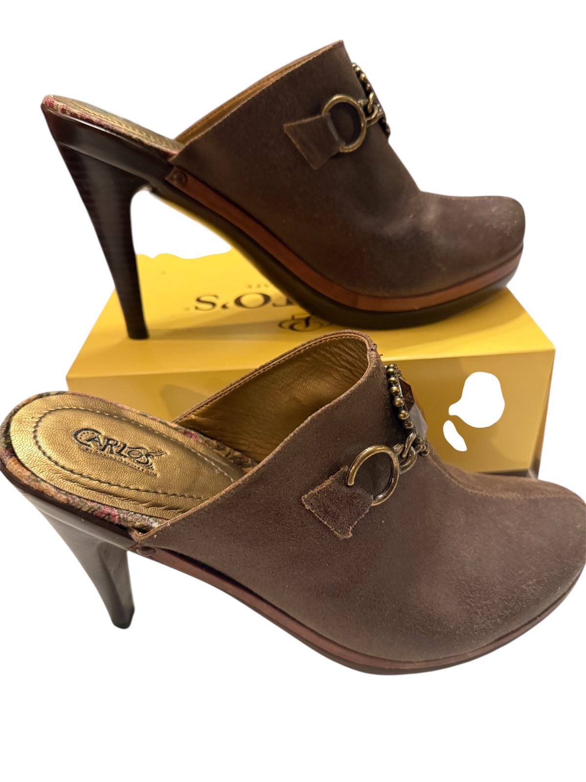 Carlos by Carlos Santana Deputy Clogs Size 8M Made in Brazil