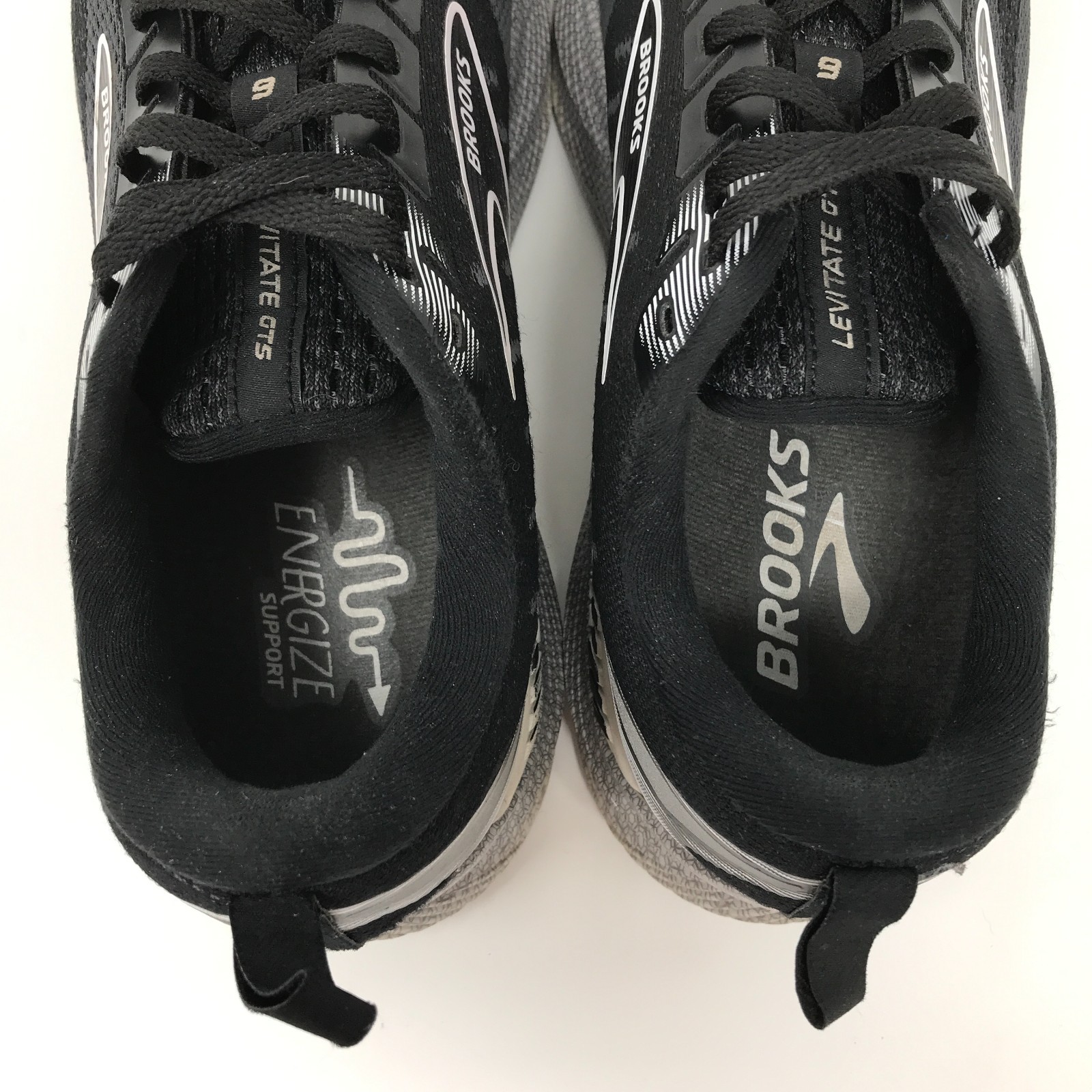 Brooks 1203841B039 Levitate GTS 6 GuideRails DNA AMP Running Women 9 Black Shoes