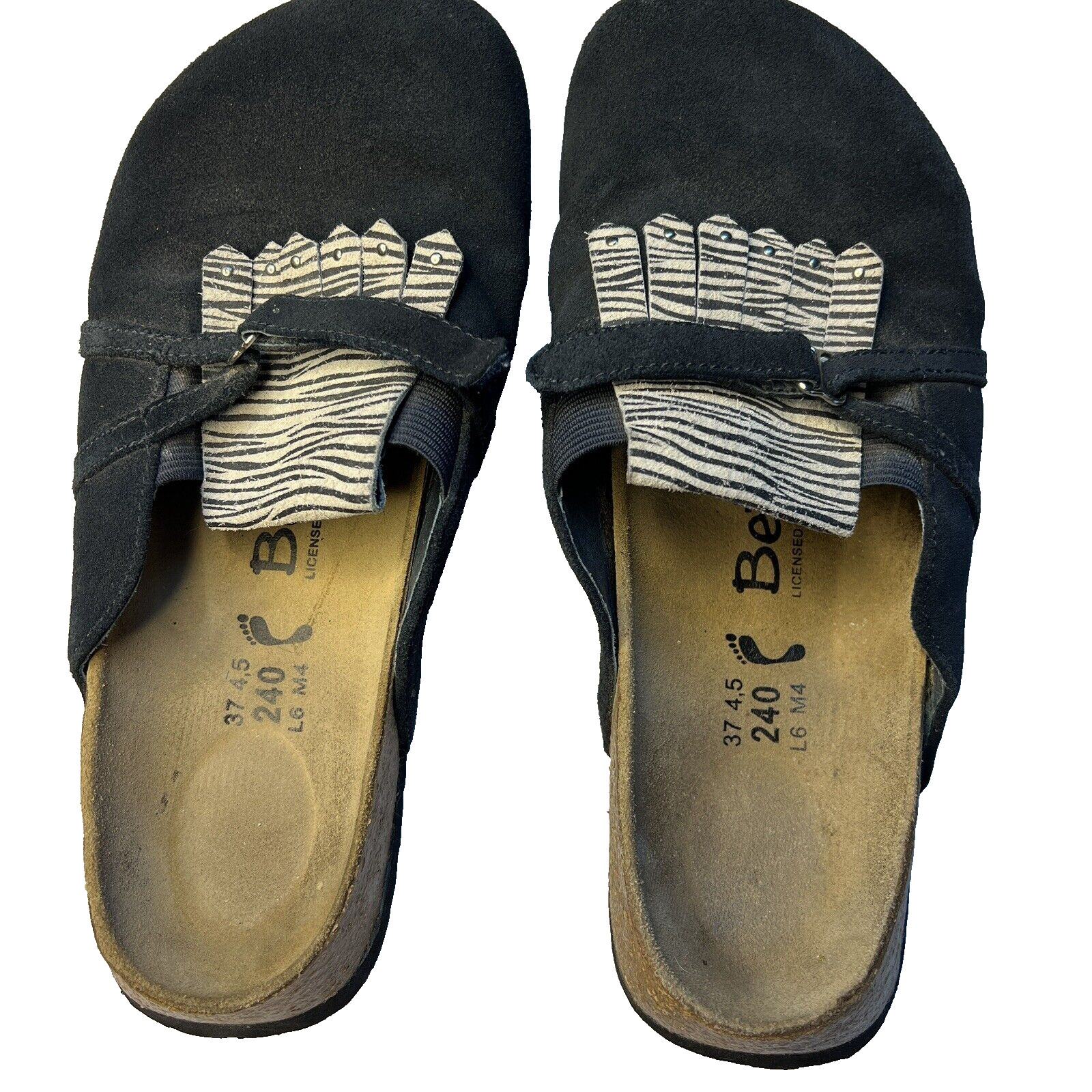 Birkenstock Betula Boston Black Suede Clogs Women’s Size 37 Narrow