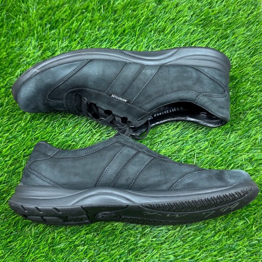 Mephisto Laser Womens Size 10 Medium B Black Suede Runoff Air Jet System Waking