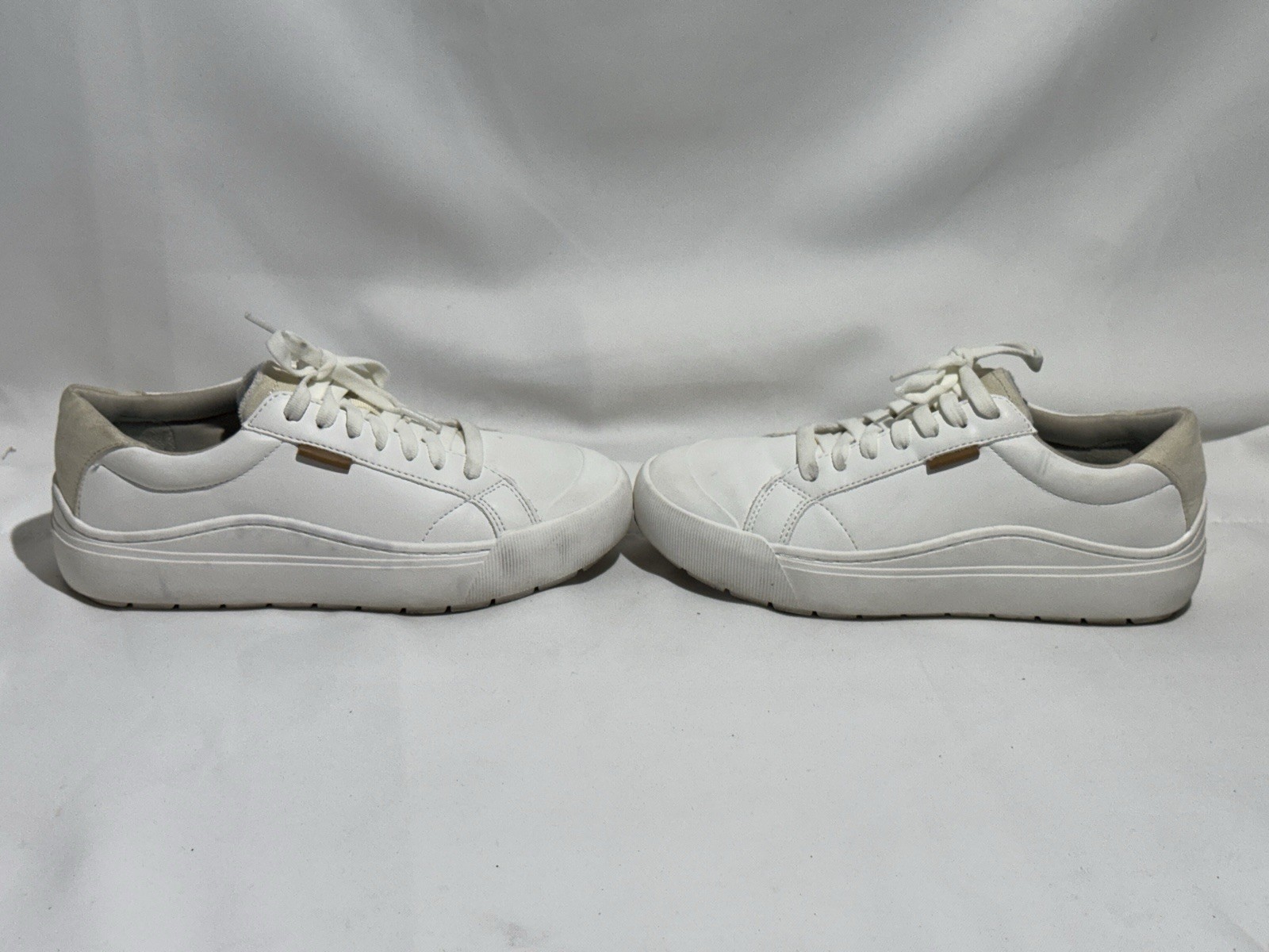Dr. Scholl’s Time Off Sneakers Women’s 8M White Beige Leather Casual Shoes