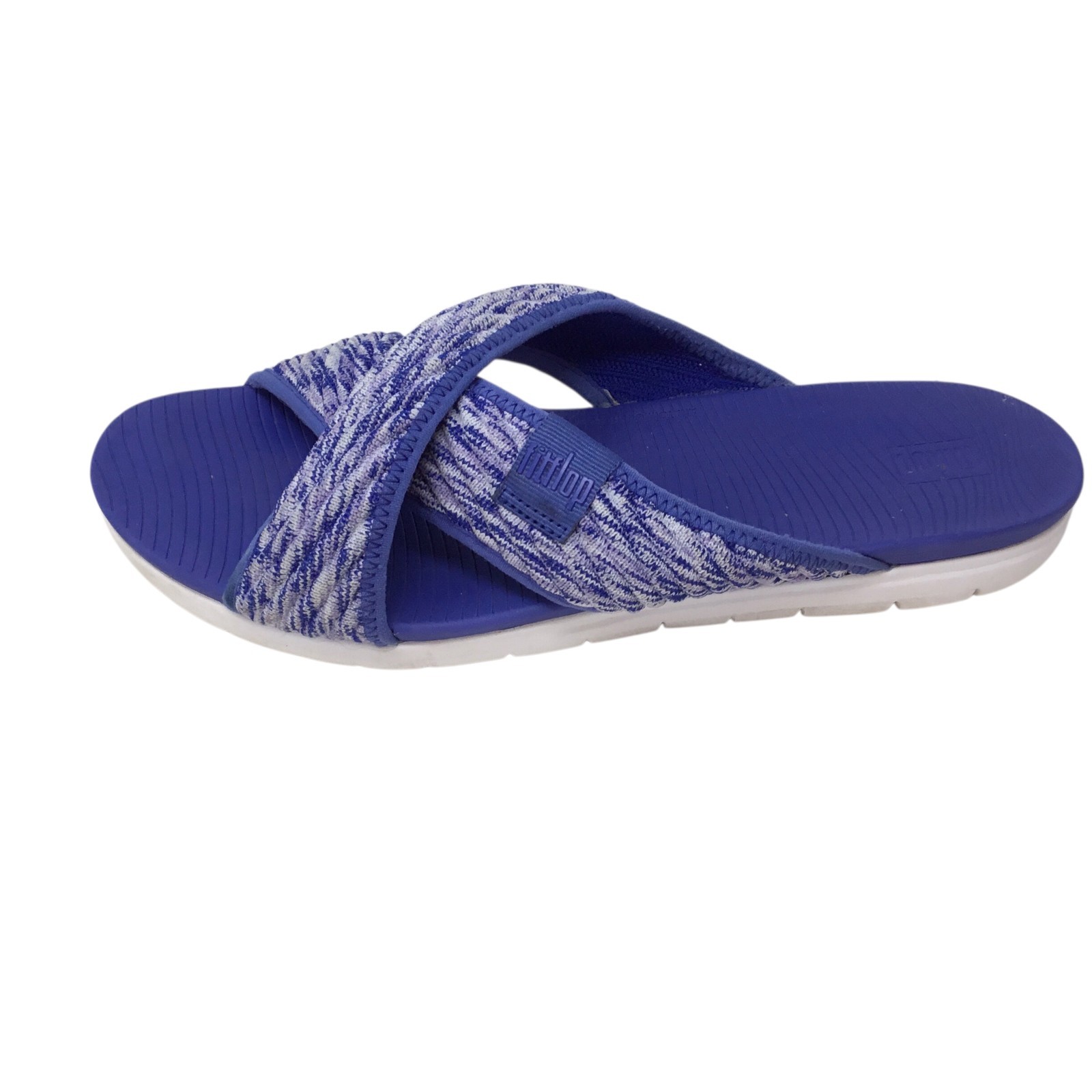 FitFlop Artknit Criss Cross Sandals Slides Comfort Lightweight Blue 085-671