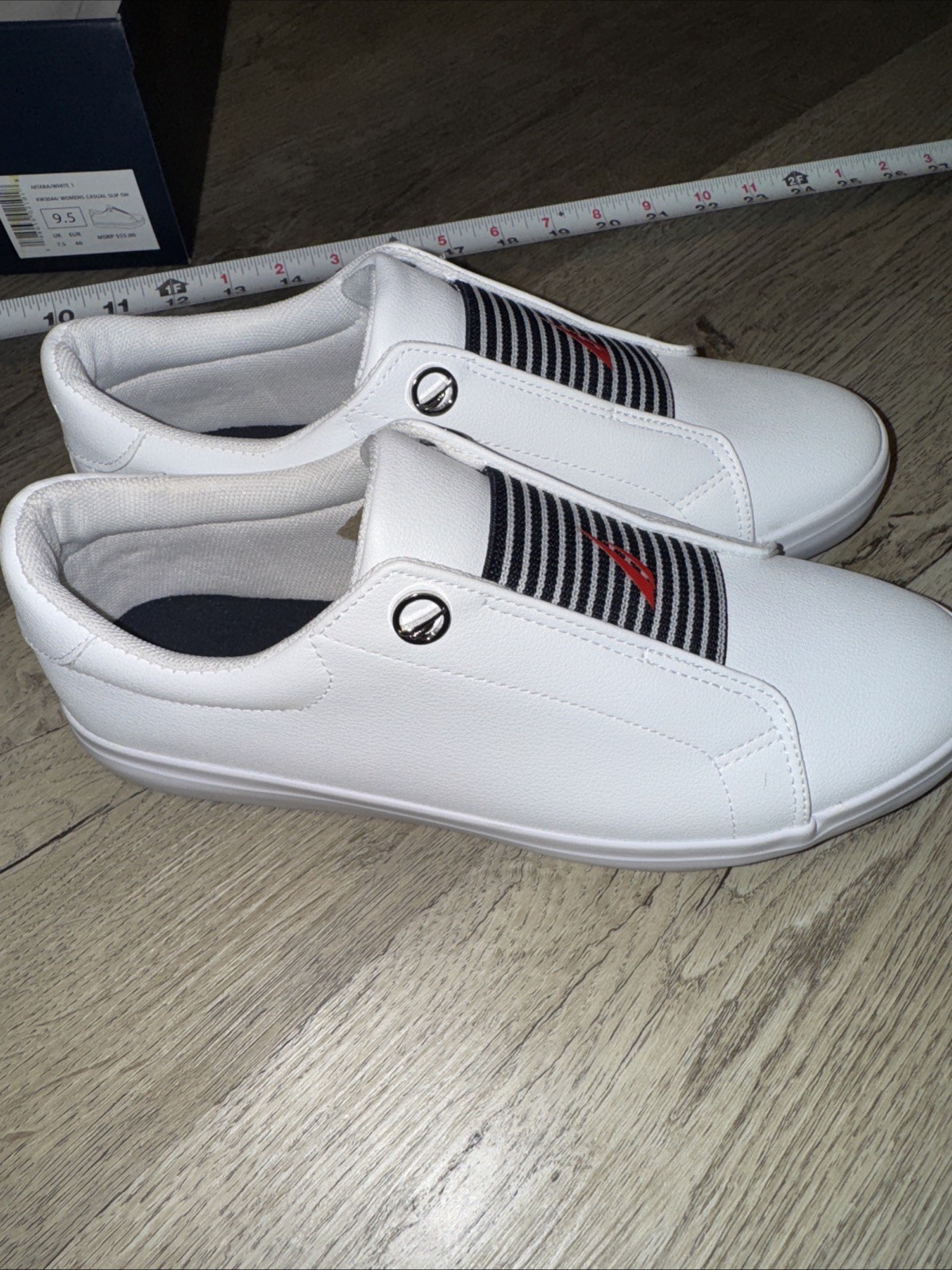 New New Nautica Womens Nitara Stripe Slip On Sneakers US 9.5 Boat Casual Sneaker