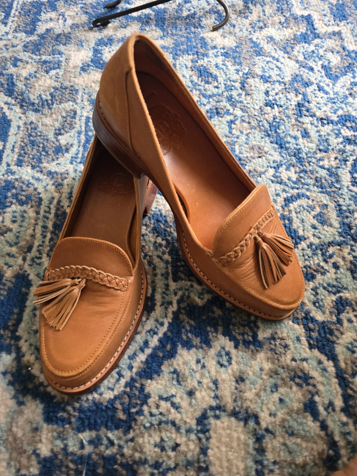 Women’s Leather Slip-On Loafers Bali ELF Brown Handmade Custom Shoes size 8 New