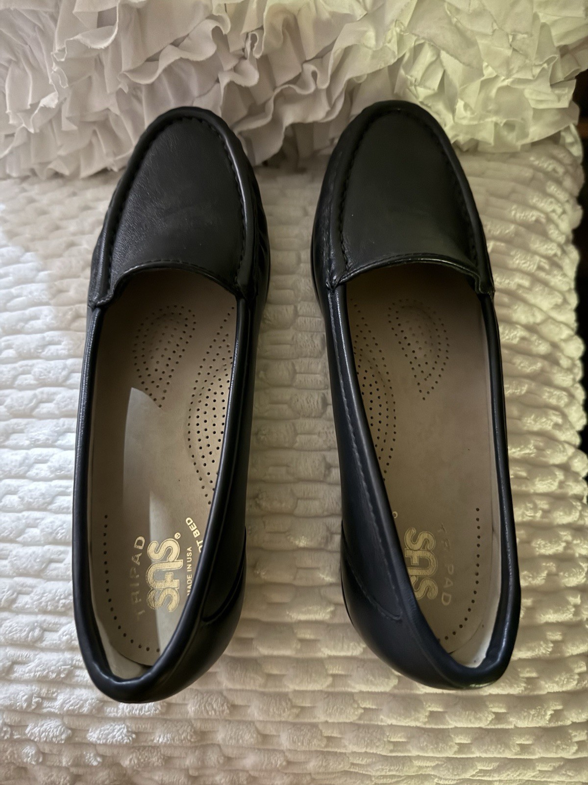 SAS Tripad Women’s Navy Blue Leather Comfort Loafer Slip-On Shoes