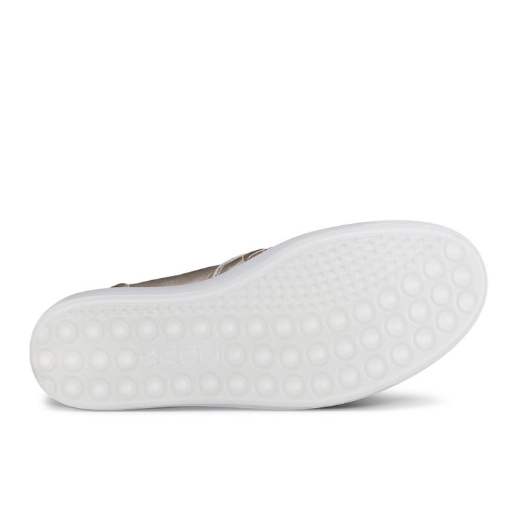 ECCO Soft 7 Shoes Pure White Gold Woven Slip On Loafers EU 41 Women’s 10 – 10.5