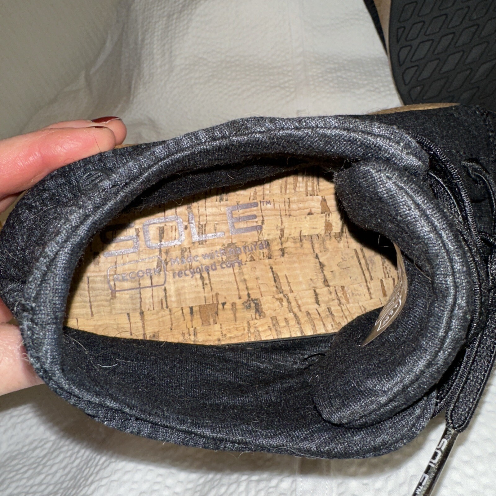 Sole Jasper Chukka Black Merino Wool, Cork Sole M5, W 7