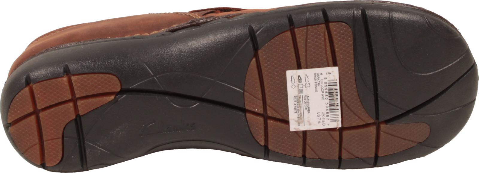 Clarks Un Loop Ave Womens Loafer Dark Tan Leather US Size 7 M