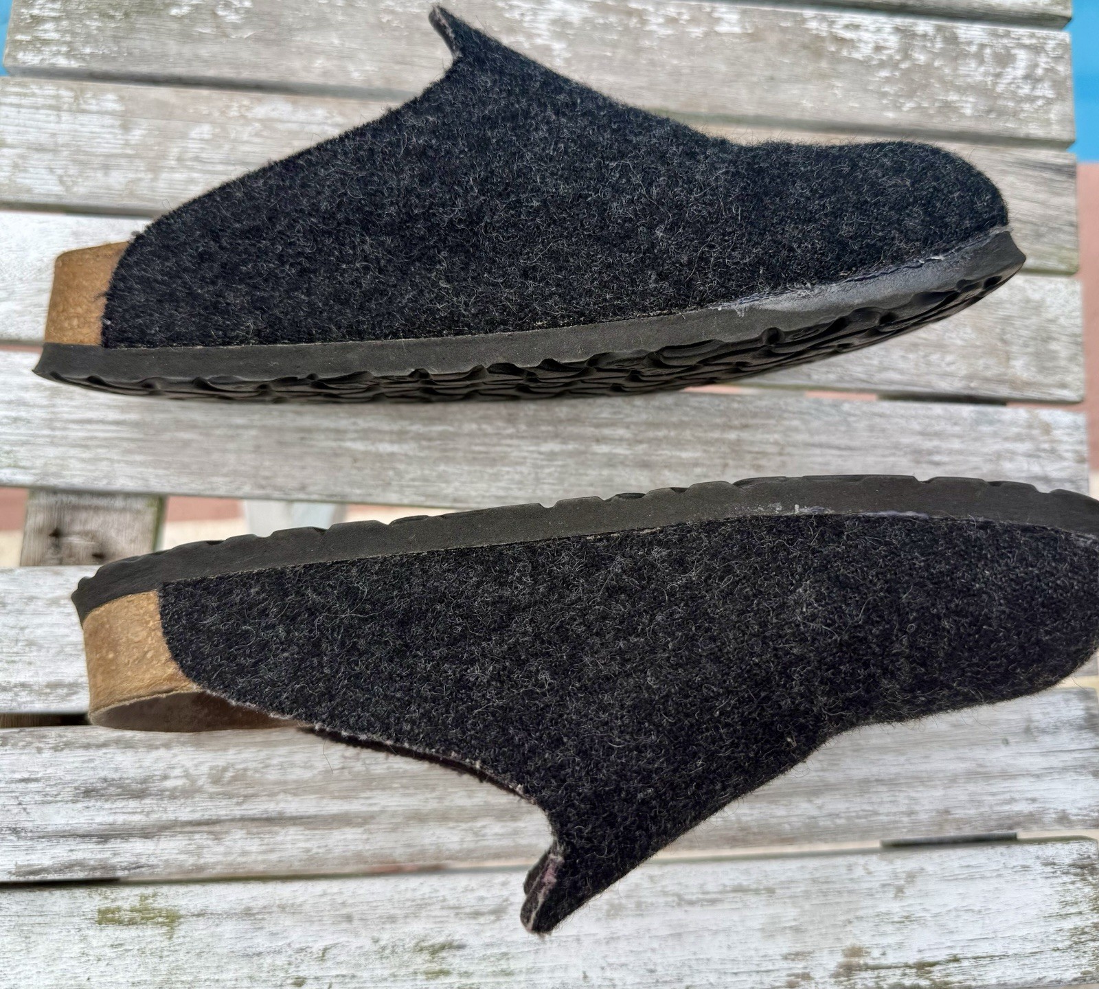 BETULA Birkenstock Gray Wool Felt Mule Shoes Women’s Size 7