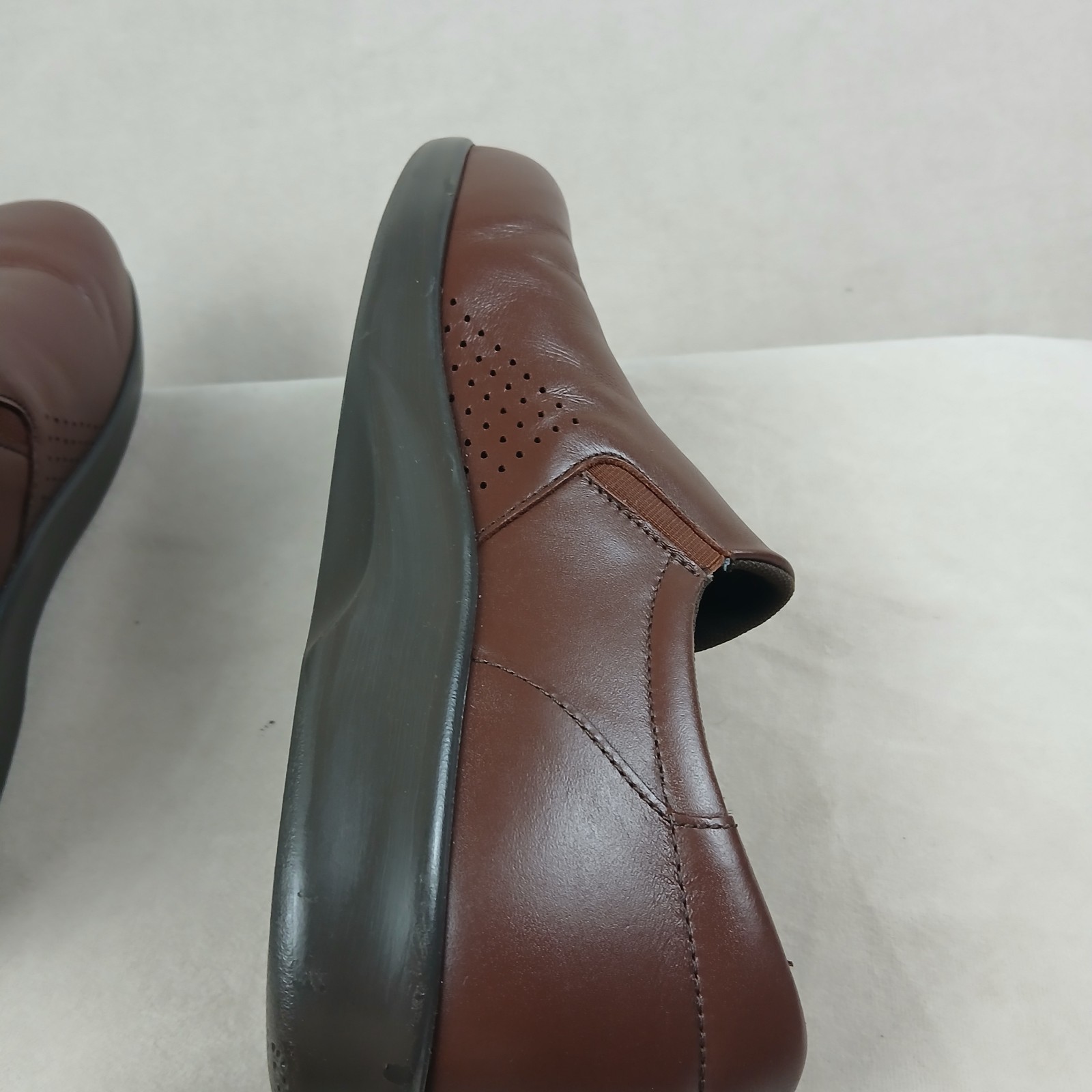 SAS VIVA Tripad Comfort Shoes Womens Brown Leather Slip On Size 7