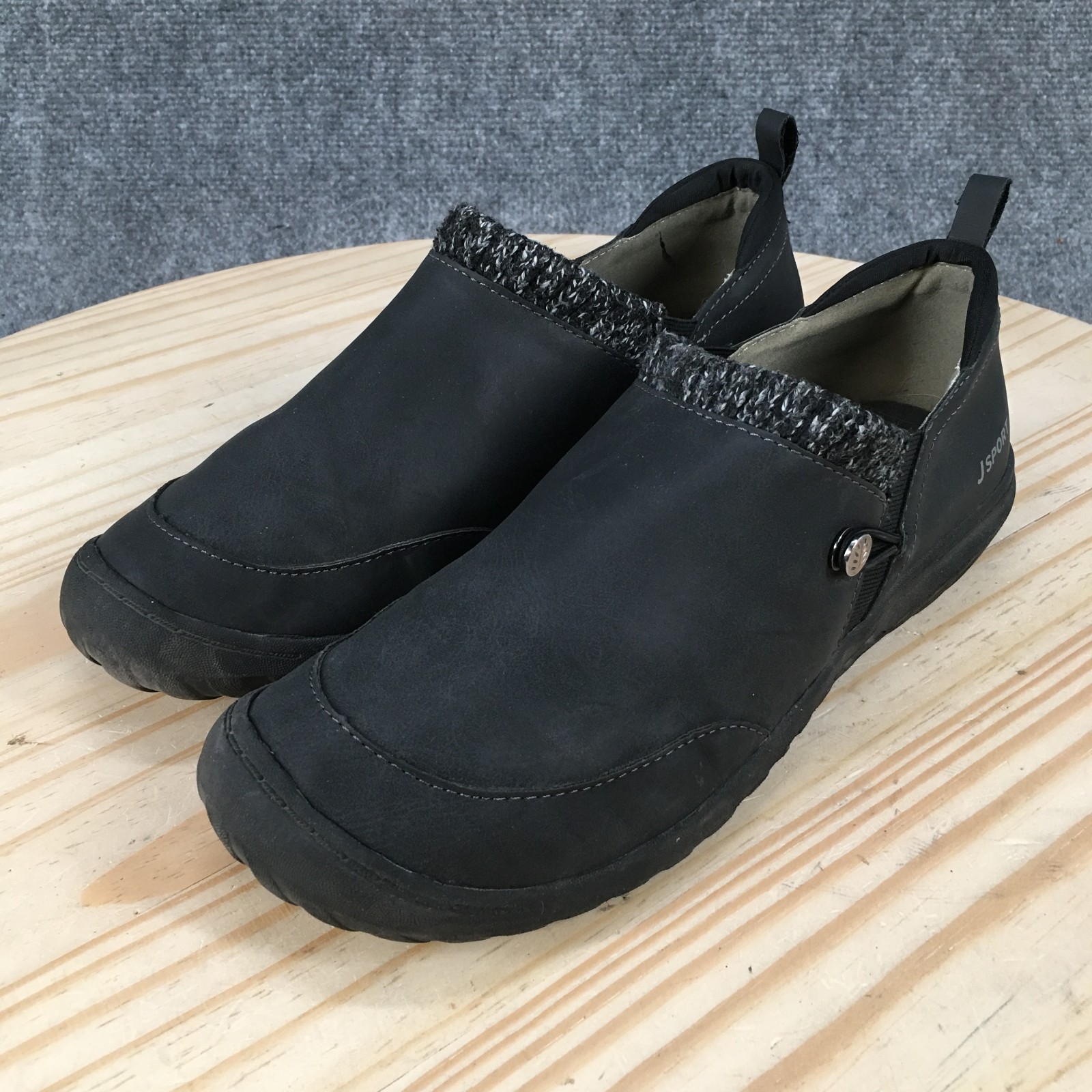 JSport by Jambu Alice Shoes Womens 9 M Slip On Round Toe Comfort Low Top Black