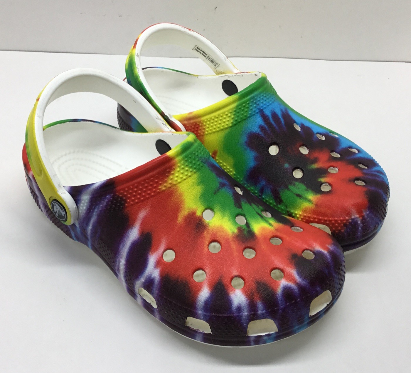 Crocs Tie Dye Multi Color Clog Slip On Shoes Size M4 W6 Colorful