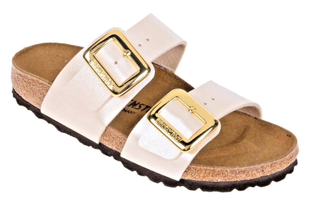 Birkenstock Women SYDNEY Luxe PEARL WHITE Narrow Fit US 6- 6.5 EU 37 NEW