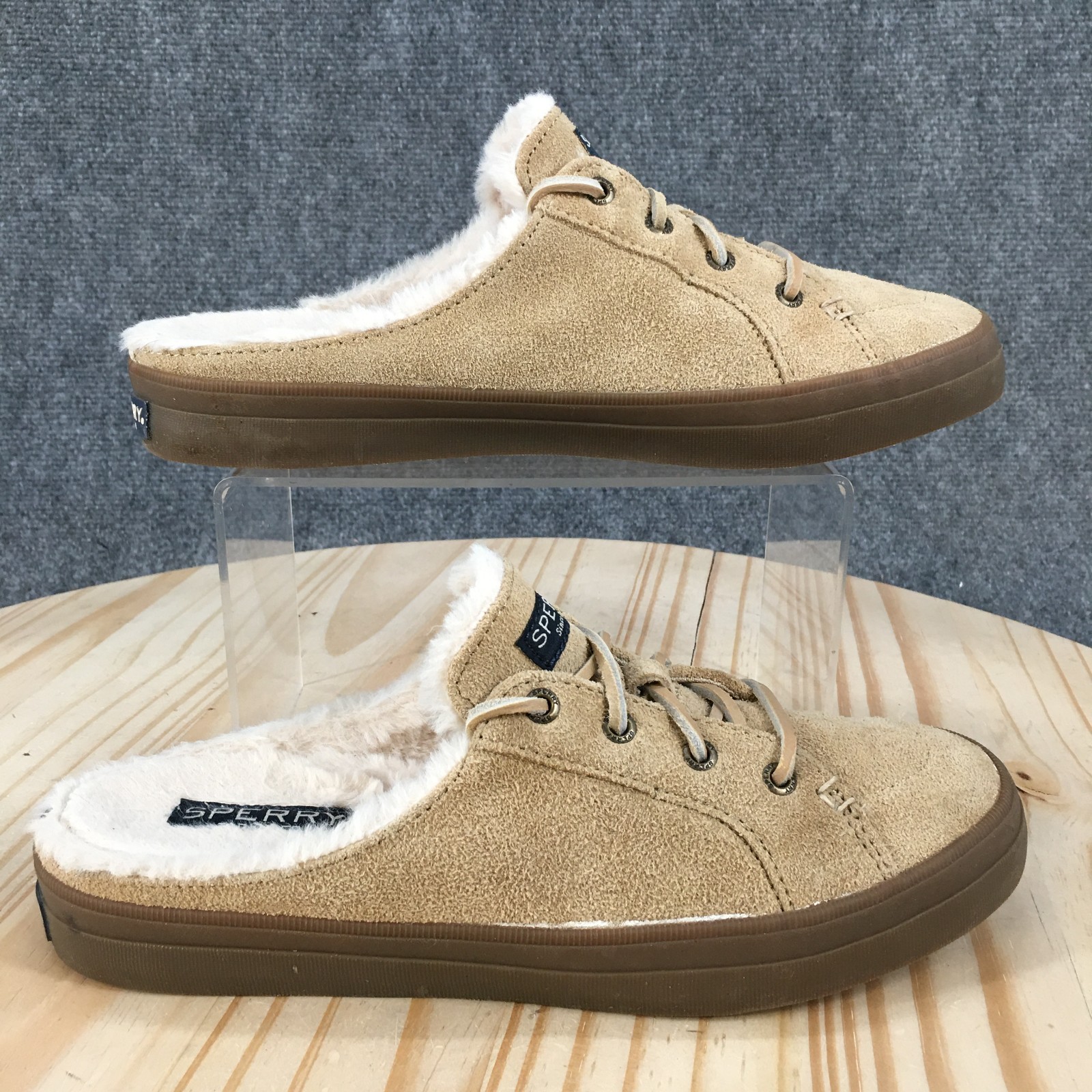 Sperry Shoes Womens 8M Casual Slip On Comfort Lined Mule Sneakers STS84174 Brown