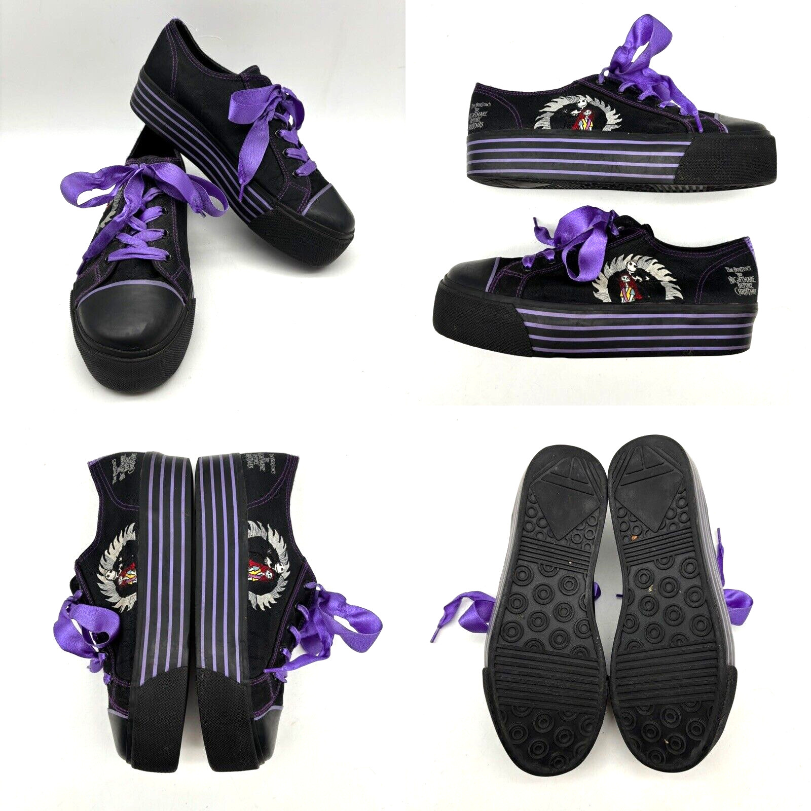 2003 Nightmare Before Christmas 10th Anniversary Black Purple Platform Sneaker 8
