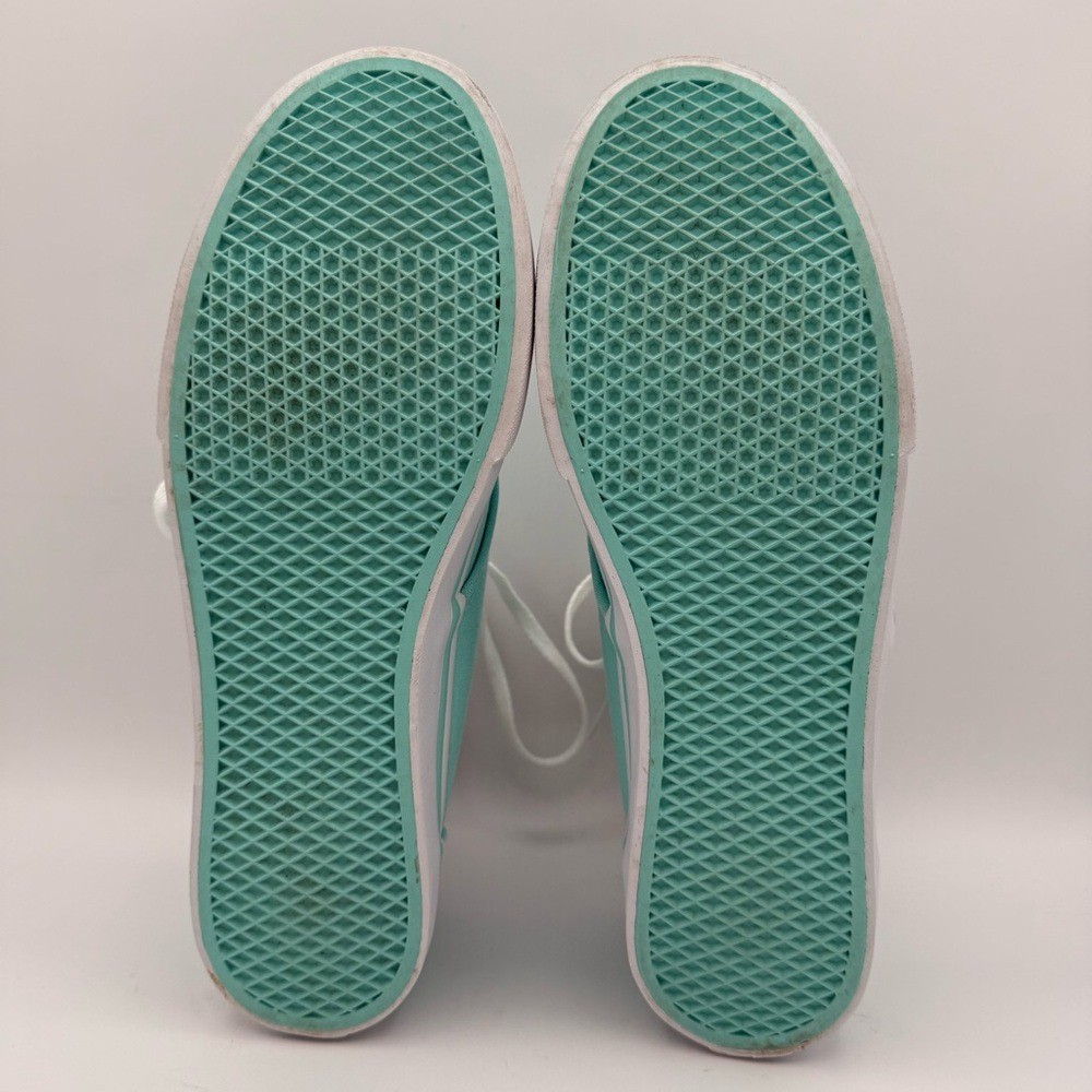 Women’s Vans Atwood Lo Pro Low-Top Floral Mint Green Canvas Sneakers Size 7.5