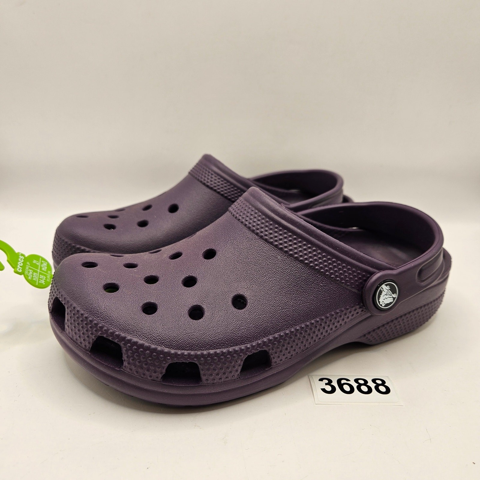 CROCS WOMEN’S 5 CLASSIC CLOG DEEP PURPLE SLIP ON COMFORT SHOES NWT